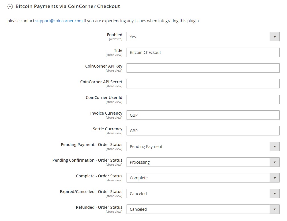 Install plug in on payment methods page